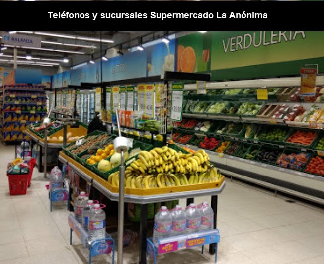 Teléfonos y sucursales Supermercado La Anónima